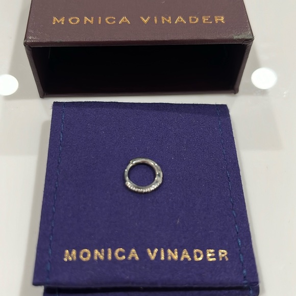 MONICA VINADER Jewelry - MONICA VINADER HOOP HUGGIE EARRING SINGLE SILVER DIAMONDS BRAND NEW